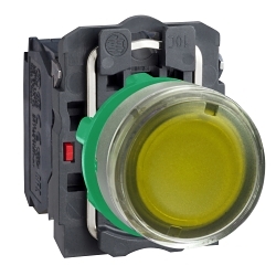 Schneider Electric Harmony XB5AW35B5C0 Illuminated Round Pushbutton Complete Unit