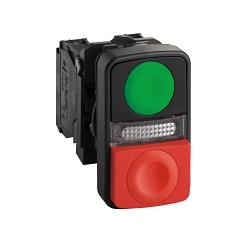 Schneider Electric XB5AW73731G5 Harmony Illuminated Pushbutton