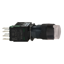 Schneider Electric XB6AW1B1B Harmony Illuminated Pushbutton