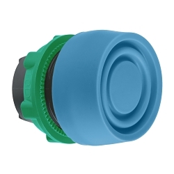 Schneider Electric Square D Harmony Head, Unmarked, Series: ZB5 Series, 30 mm W x 33 mm D x 30 mm H Size, Round Shape, Dark Gray Plastic, Blue