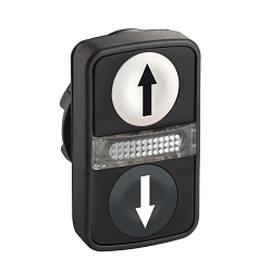 Schneider Electric ZB5AW7A1724 Harmony Illuminated Pushbutton Double Head
