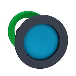 Schneider Electric ZB5FA66, Head For Non-Illuminated Push-Button, ZB5 Series, 1.46 in H x 1.46 in W x 1.18 in D x 1.20 in Dia Size, Round Shape, Blue recessed,unmarked Legend, Dark grey plastic, Blue