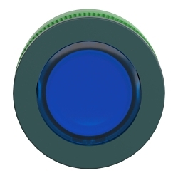 Schneider Electric ZB5FA68, Head For Illuminated Push-Button, ZB5 Series, 1.46 in H x 1.46 in W x 1.18 in D x 1.18 in Dia Size, Round Shape, Blue flush Legend, Dark grey plastic, Blue