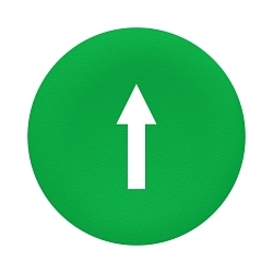 Schneider Electric Square D Harmony Cap, Marked, 22 mm Size, Round Shape, Legend: Arrow, Green