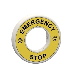 Schneider Electric ZBY9W3B330 English Marked Illuminated Ring With 24 VDC/VAC 50/60 Hz White/Red Integral Fixed LED