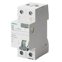 Siemens 5SV4312-0 5SV4 Type AC Circuit Breaker, 230 VAC, 25 A, 10 kA Interrupt, 2 Poles