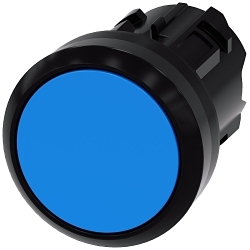 Siemens 3SU10000AA500AA0 Round Non-Illuminated Pushbutton, 22 mm, Blue