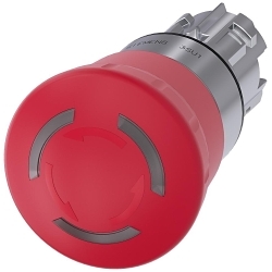 Siemens 3SU10511HB200AA5 3SU1 Emergency Stop Mushroom Pushbutton