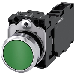 Siemens 3SU11500AB401FA0 Pushbutton Complete Unit
