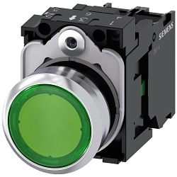 Siemens 3SU11530AB401BA0 Sirius Act Illuminated Pushbutton