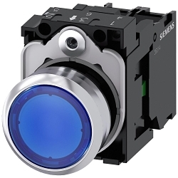 Siemens 3SU11520AB501BA0 SIRIUS ACT Illuminated Pushbutton