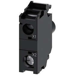 Siemens 3SU14011BB601AA2 3SU14 LED Module, Integrated LED Lamp, 24 VAC/VDC, Screw Terminal, White