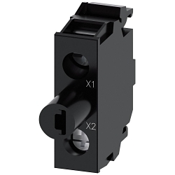 Siemens 3SU14012BG401AA0 Standard LED Module, Integrated LED Lamp, 6 to 24 VAC/VDC, Screw Terminal, Green