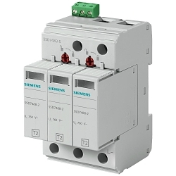 Siemens 5SD7483-5 5SD7 Type 2 Surge Arrester, Electrical Ratings: 750 VAC, 3 Poles, 1 pH Phase