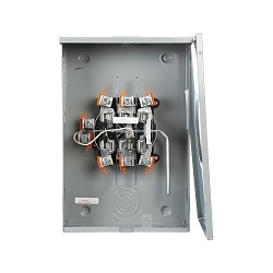 Siemens RH173GR Type HQU Meter Socket With Lever Bypass, 600 VAC, 200 A, 3 Phase