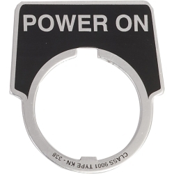 Square D 9001KN338 9001KN Series Legend, 1.8 in w, Aluminum