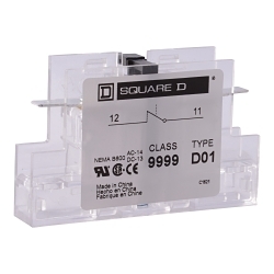 Square D 9999D20 Definite Purpose Auxiliary Contact Kit, 600 VAC, 5 A, 2 Contacts