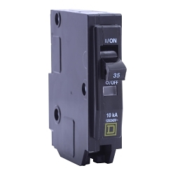 Square D QO160VH Standard Miniature Circuit Breaker, 120/240 VAC, 60 A, 22 kA Interrupt, 1 Pole