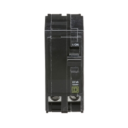 Square D QOH245 Standard Miniature Circuit Breaker, 120/240 VAC, 45 A, 42 kA Interrupt, 2 Poles