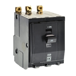 Square D QOBXD332 Standard Miniature Circuit Breaker, 240/415 VAC, 32 A, 3 kA Interrupt, 3 Poles