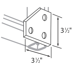 Thomas & Betts AB255 Superstrut Corner Flat Plate Fitting