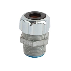 T&B Liquidtight Fittings 035-72775-17 Insulated Watertight Strain Relief Cord Connector, 1 in Trade, 3/4 to 7/8 in Cable Openings, Zinc, Zinc Plated