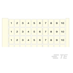 ENTRELEC 1SNA229002R0300 RC410 Terminal Block Markers pre-printed 1->10 (x10) Horizontal