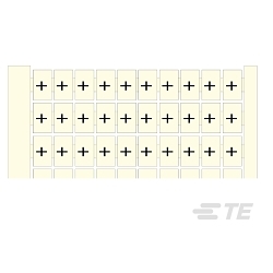 ENTRELEC 1SNA232111R1700 RC65 Terminal Block Markers pre-printed + (x100) Horizontal