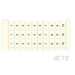 ENTRELEC 1SNA234046R2300 RC810 Terminal Block Markers pre-printed 51->60 (x10) Vertical