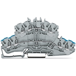 WAGO 2002-2402 2002 4-Conductor Terminal Block, 2.05 in L x 0.20 in W x 4.13 in H, Polyamide