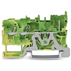 WAGO 2022-1307 2-conductor/1-pin ground carrier terminal block