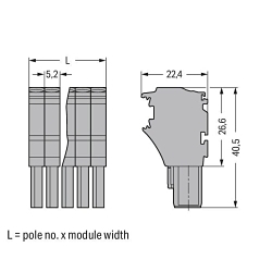 WAGO 2022-101 Din Rail
