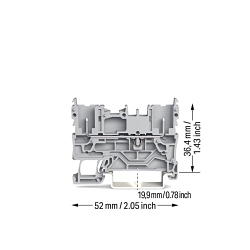 WAGO 2022-1601 2-pin carrier terminal block