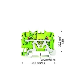 WAGO 2200-1207 TOPJOB S ground terminal block with Push-buttons