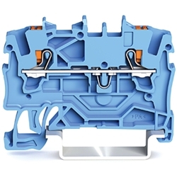 WAGO 2201-1204 2201 2 Conductor Terminal Block, 800 V, 32 A, 22 to 14 AWG Wire, DIN Rail Mounting