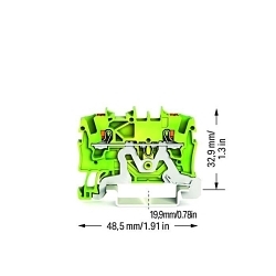 WAGO 2201-1207 TOPJOB S ground terminal block with Push-buttons