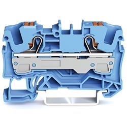 WAGO 2206-1204 2206 2 Conductor Terminal Block, 800 V, 17.5 A, 20 to 8 AWG Wire, DIN Rail Mounting