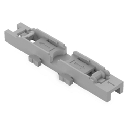 WAGO 221-2531 221 1-Way Mounting Carrier, For Use With Inline Splicing Connector, Snap-In Mounting