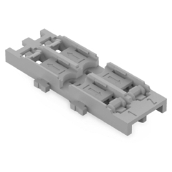WAGO 221-2532 221 2-Way Mounting Carrier, For Use With Inline Splicing Connector, Snap-In Mounting