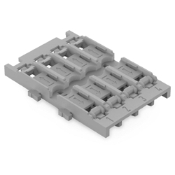 WAGO 221-2534 221 4-Way Mounting Carrier, For Use With Inline Splicing Connector, Snap-In Mounting
