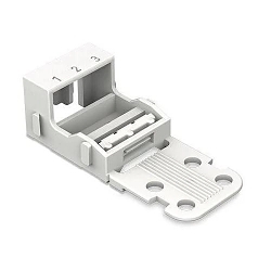 WAGO 221-513 221 Mounting Carrier, For Use With 3-Conductor Terminal Blocks, Snap-In Mounting