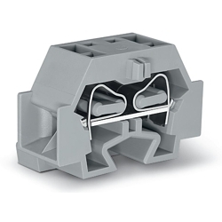 WAGO 262-331 262 4-Conductor Terminal Block, 630 V, 32 A, 28 to 12 AWG Wire, 1 Poles, Flange Mounting
