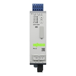 WAGO 2787-2344 Power Supply, 400 to 500 V Input, 24 VDC Output, 120 W Power Rating, 0.4 A, DIN Rail Mounting