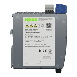 WAGO 2787-2348/000-030 Power Supply, 400 to 500 V Input, 24 VDC Output, 960 W Power Rating, 1.7 A, DIN Rail Mounting