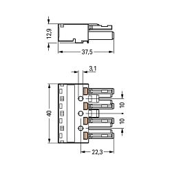 WAGO 770-204 Electrical Connector Assembly
