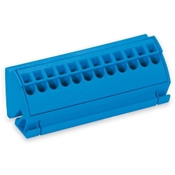 WAGO 812-102 812 Terminal Block, 1000 V, 96 A, 22 to 12 AWG Wire, 12 Poles, 35 mm DIN Rail Mounting
