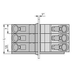 WAGO 826-163 Through-panel terminal block