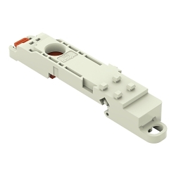 WAGO 831-1038 Mounting Adapter, For Use With DIN Rail Terminal Blocks, 0.232 MJ Fire Load, Polybutylene Terephthalate, Light Gray