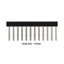 Weidmuller 1579060000 Cross Connector, 24 Poles, Copper, 23.5 mm H x 123.22 mm W x 2.5 mm D