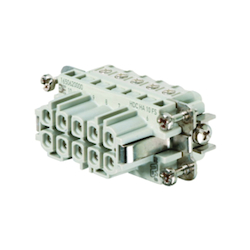 Weidmuller 1650620000 HA Series HDC Insert, 20 to 14 AWG Wire, Female Screw Connection, Copper Alloy